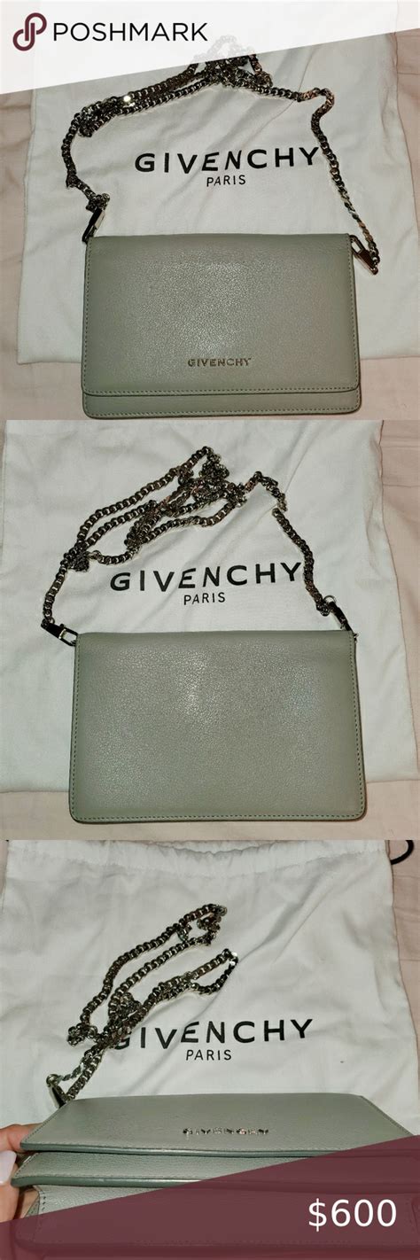 givenchy pandora chain wallet grey